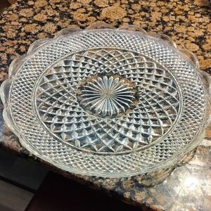 Elegant Clear Glass Serving Platter